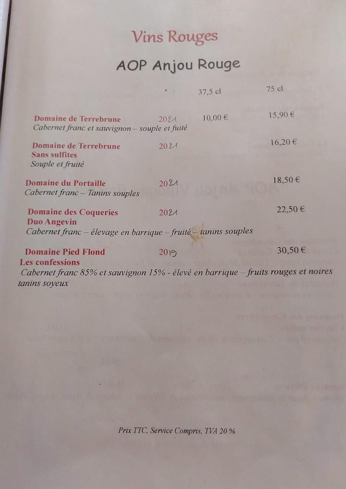 l'auberge du vigneron - Menu Image 3